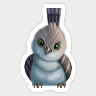 Cute Cuckoo Drawing Sticker